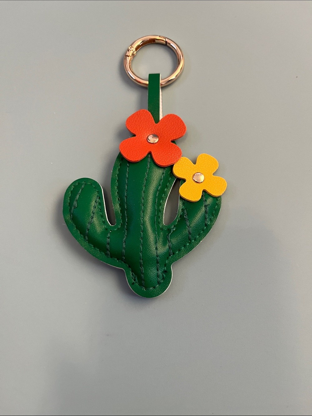 Green Cactus Floral Key & Card Holder Keychain
